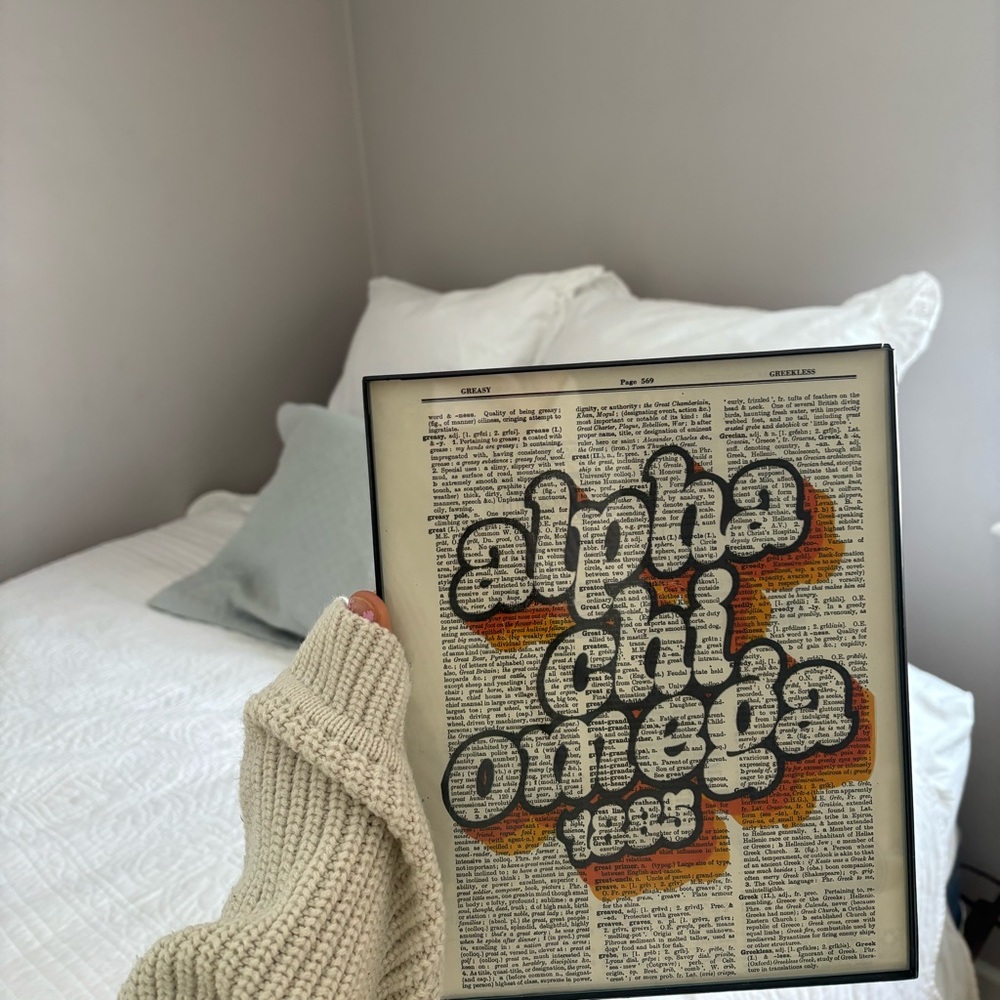 Alpha Chi Omega Wall Art! ~11” H x 6” W